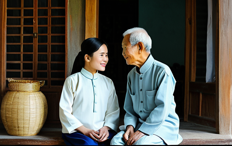 구술사 수집에서의 응답자 다양성 - Oral History Interview**
"A warm and inviting scene of a young Vietnamese woman, fully clothed in m...